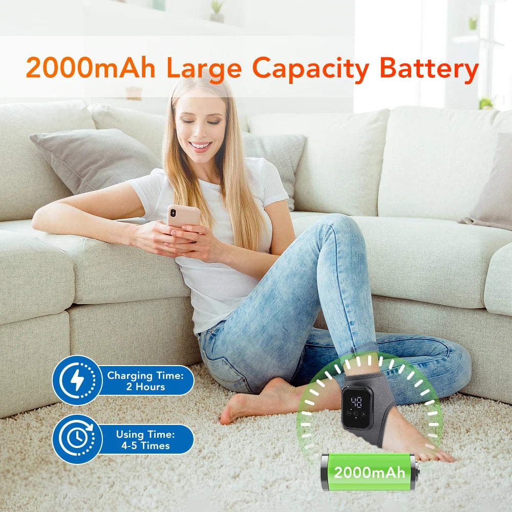Heating Electric Ankle And Foot Massager With Vibration Therapy