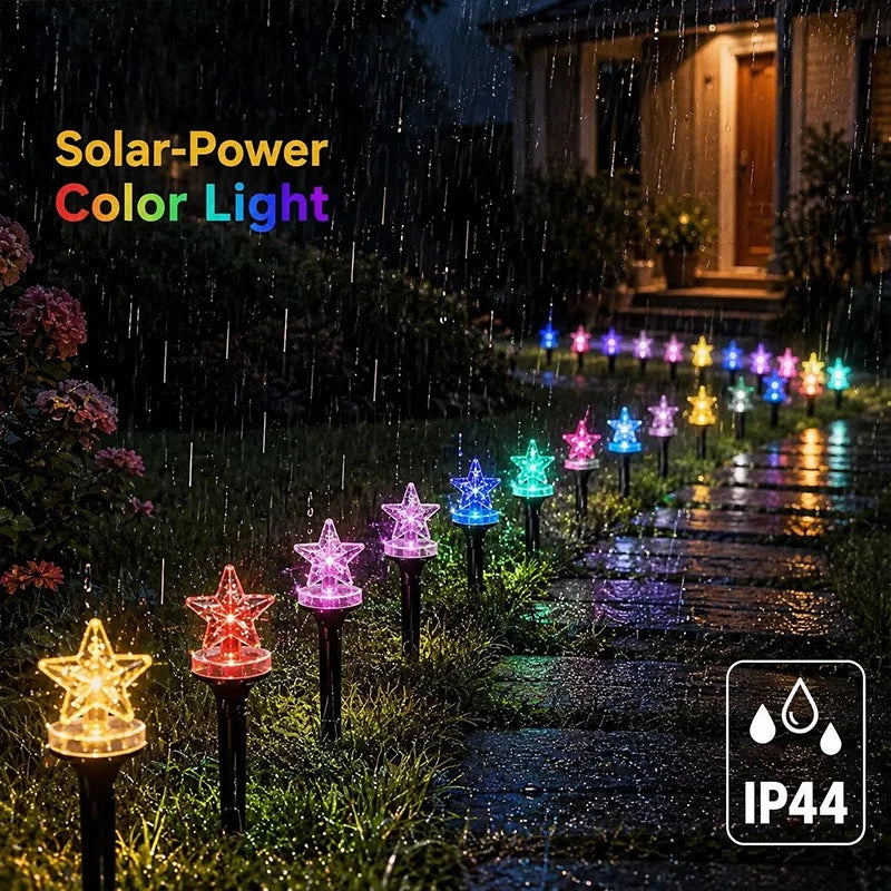 Solar Star String Lights for Gardens, Paths, Camping and Events