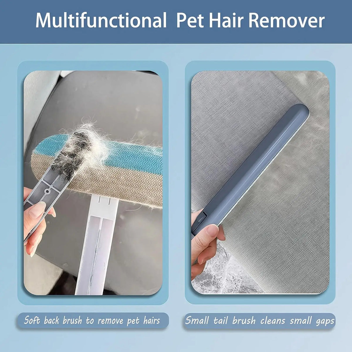 Reusable Pet Hair Remover Brush For Couch Carpet And Furniture