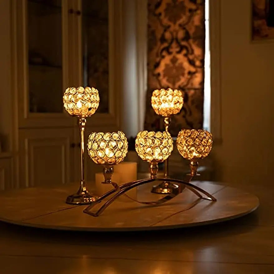Vincigant Handmade 3-Arm Metal Candelabra Wedding Table Centerpiece Decor