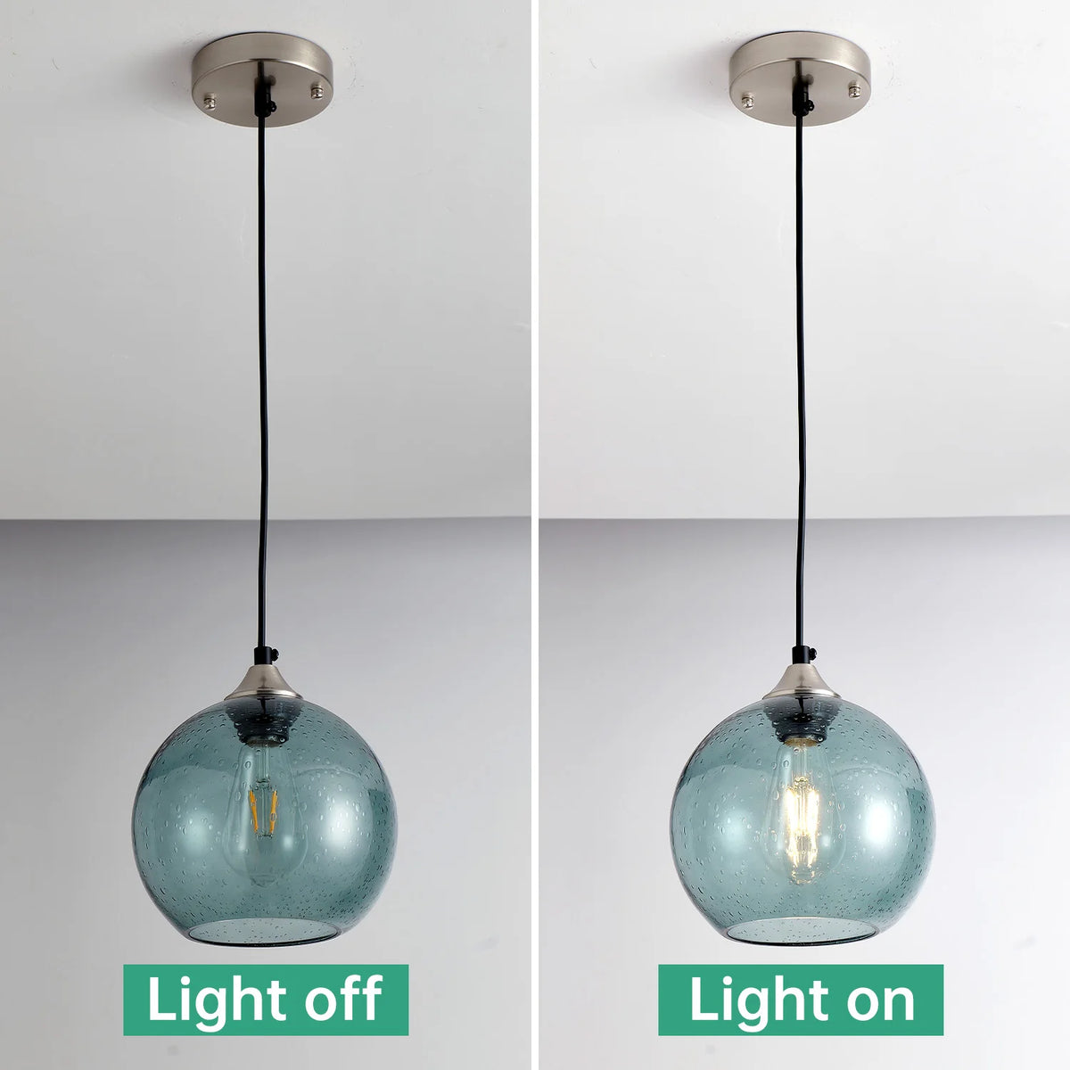 ARLGSITE Starry Night Pendant Light Bubble Glass And Adjustable Height