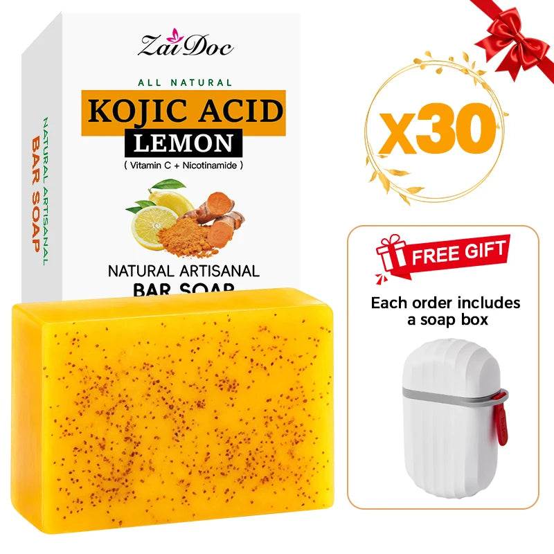 Zaidoc Kojic Acid Lemon Turmeric Soap Brightening Cleanser