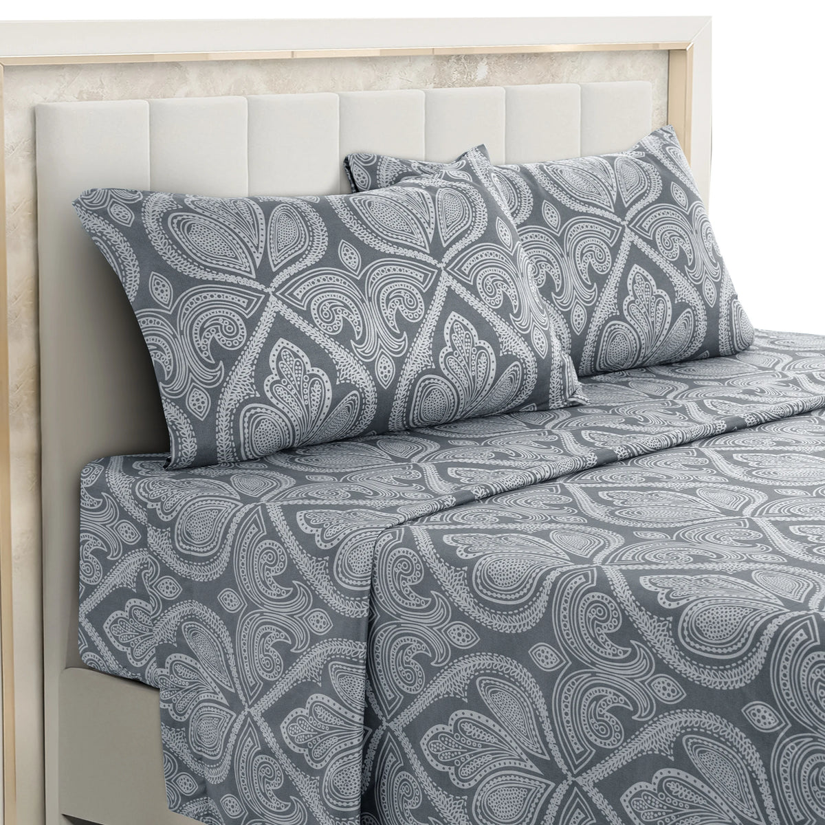 Lux Decor Soft Paisley Wrinkle Resistant Microfiber Bed Sheet Set