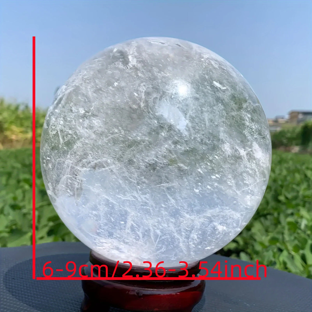 CrystalHola Clear Quartz Sphere For Elegant Home Decor Gifts