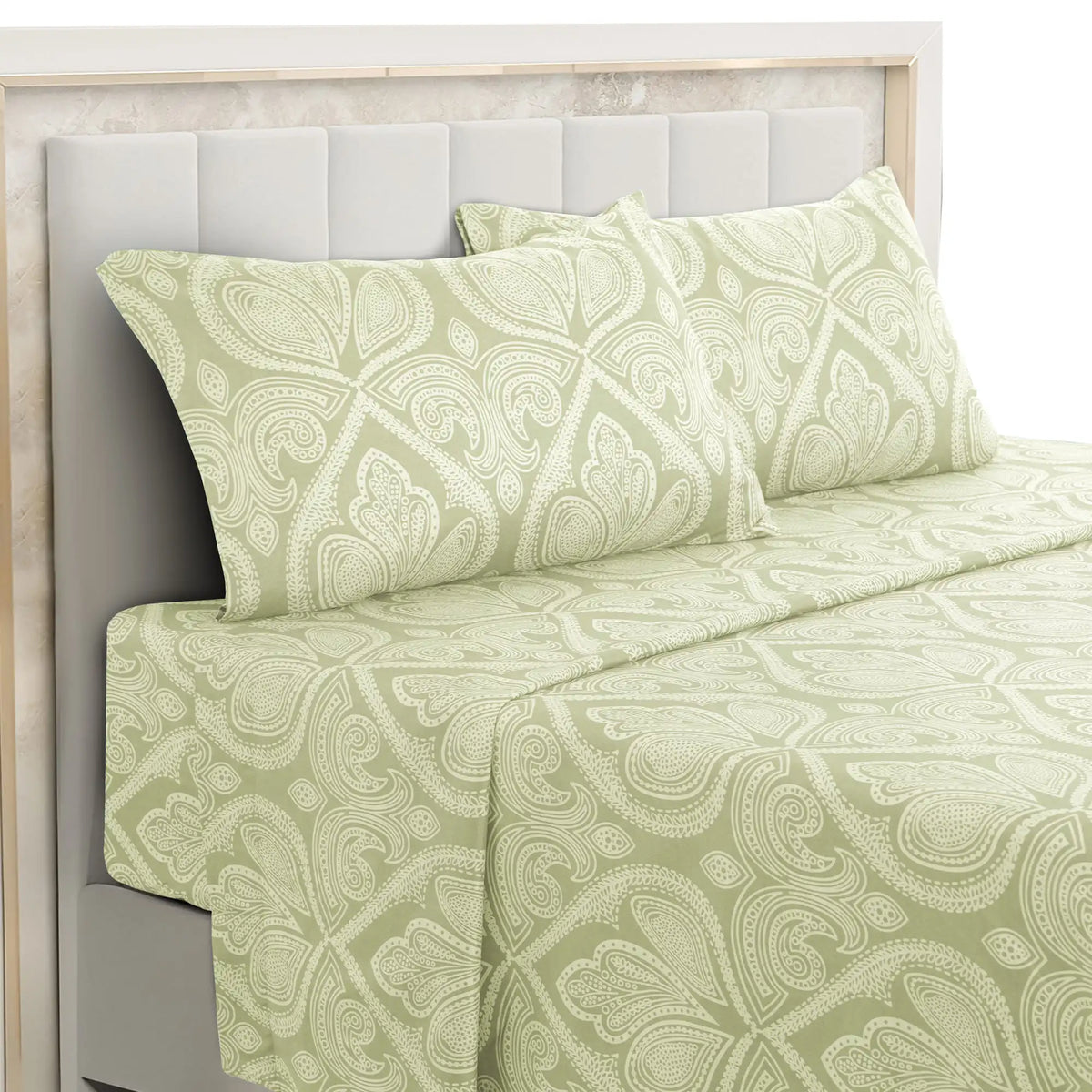 Lux Decor Soft Paisley Wrinkle Resistant Microfiber Bed Sheet Set