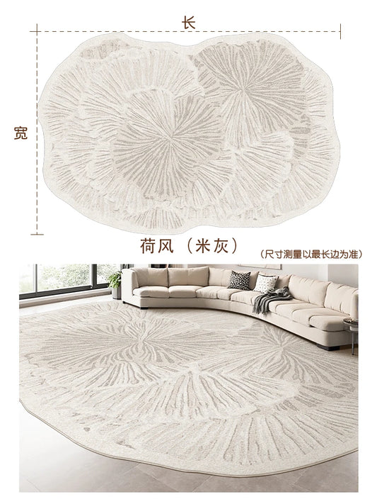 French Style Plush Stripe Carpet for Bedroom and Living Room Decor