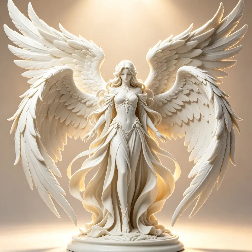 Four Wing Guardian Angel 3D Printed Desktop Home Decor Figurine