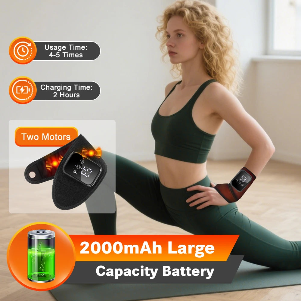 Agdoad Electric Heating Wrist Massager With Vibration Brace Wrap