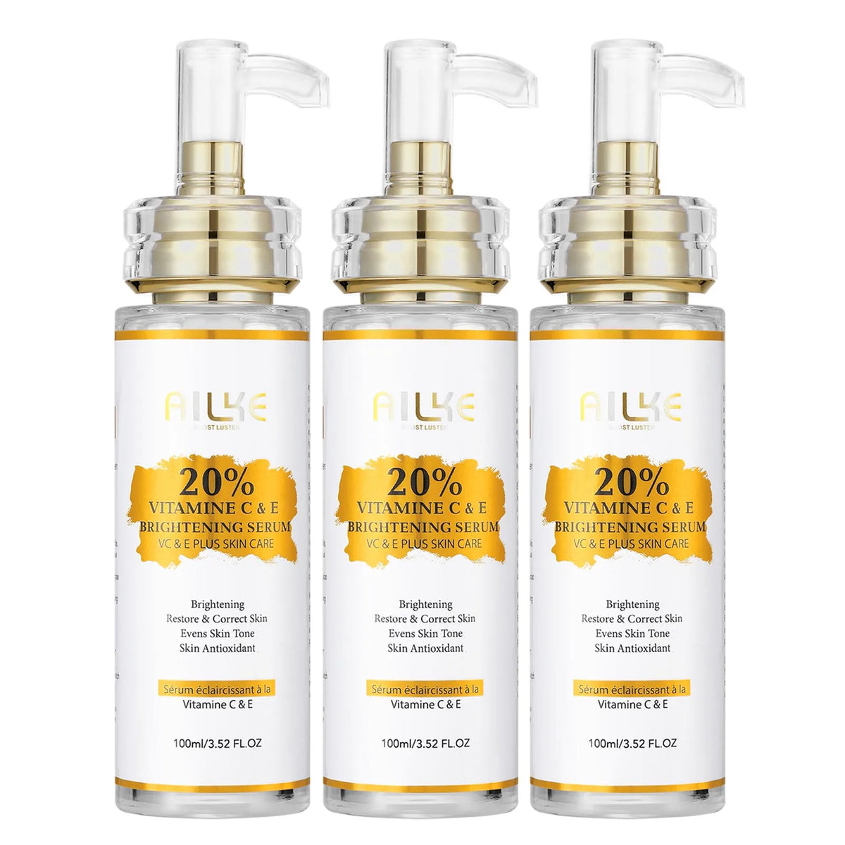 AILKE Vitamin C Set For Brightening And Even Tone Skincare Trio