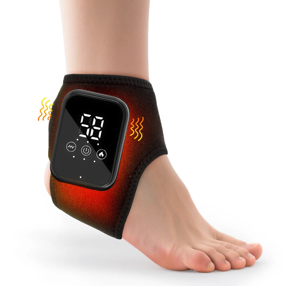 Heating Electric Ankle And Foot Massager With Vibration Therapy