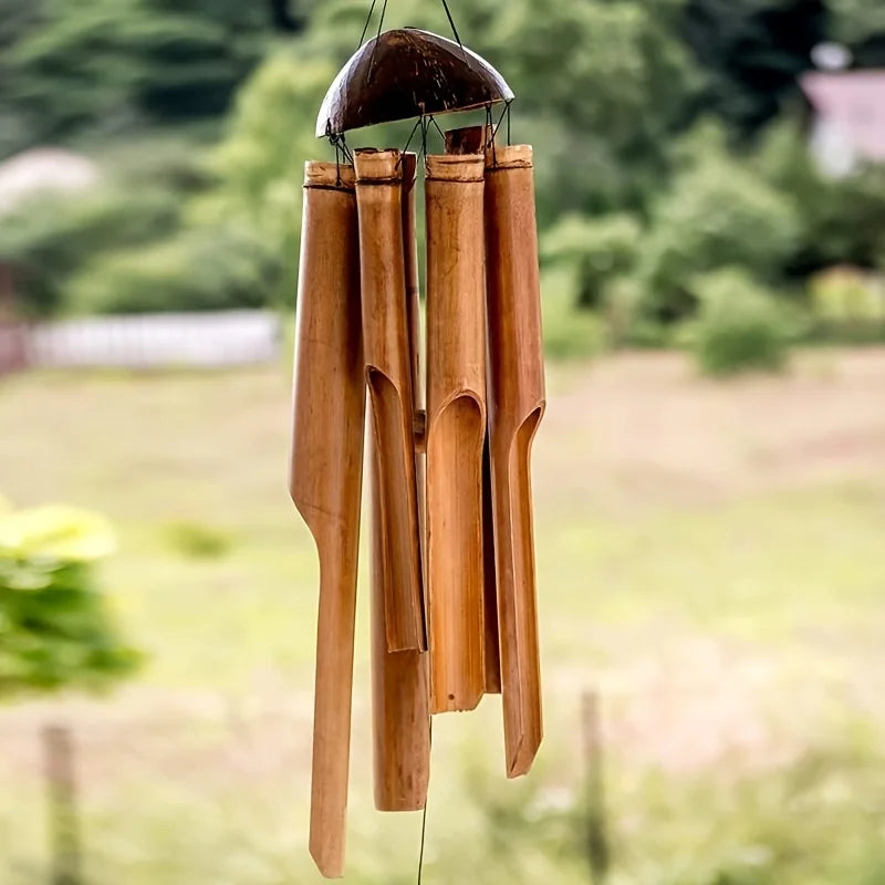 Bamboo Wind Chimes Outdoor Garden Home Decor Hanging Decoration