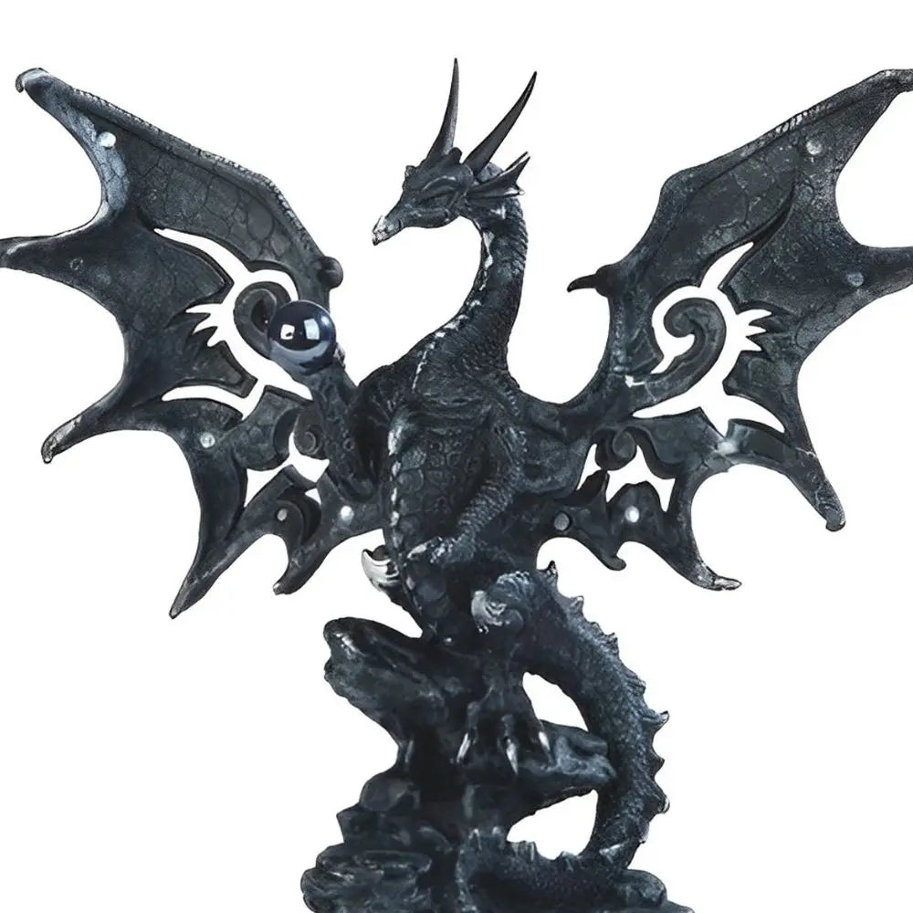 Stealstreet Resin Fantasy Dragon Figurine With Geode Base