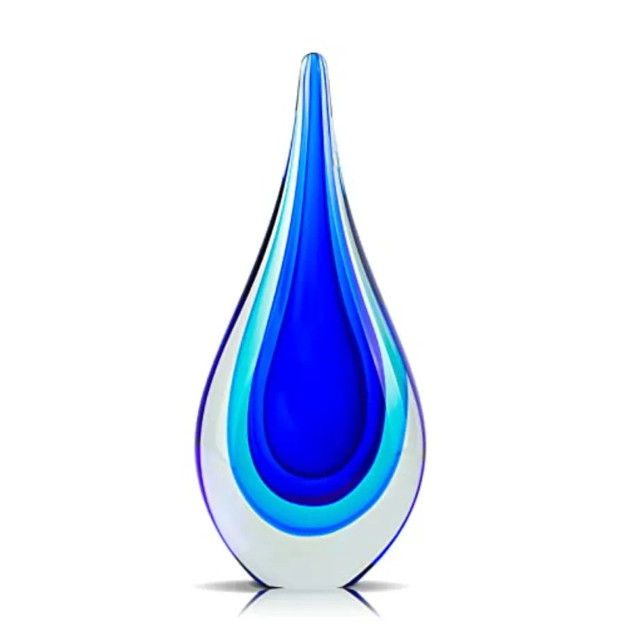 Modern Hand Blown Glass Sculpture Paperweight For Office Desk Decor