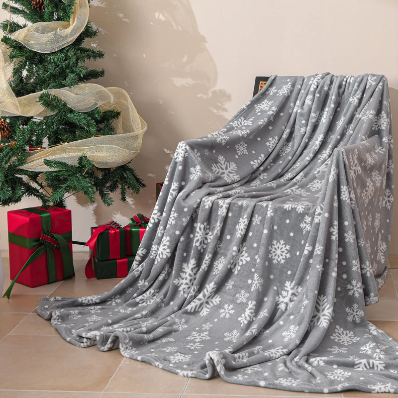 LUXO Floral Flannel Blanket for Cozy Sofa and Bed Comfort