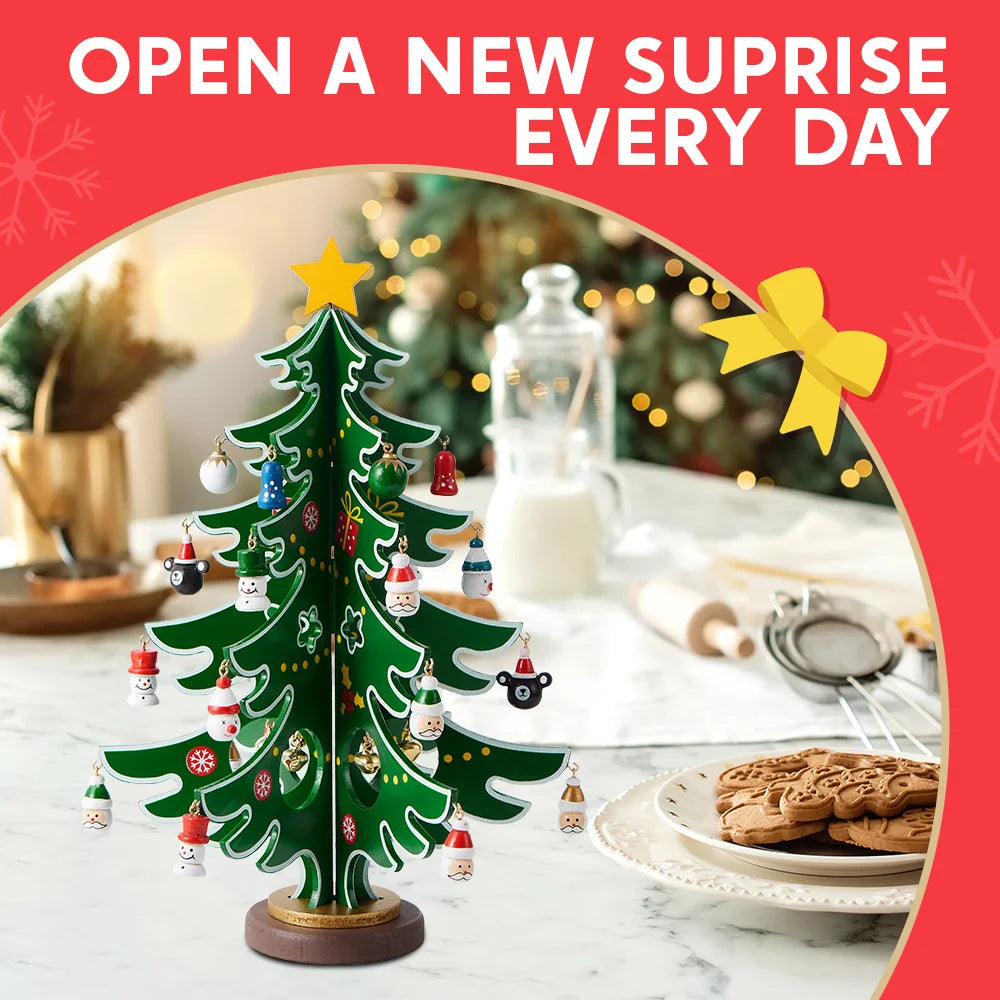 Joyfy Christmas Advent Calendar With Tree Ornaments For Kids