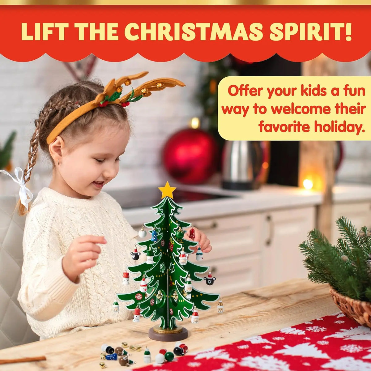 Joyfy Christmas Advent Calendar With Tree Ornaments For Kids