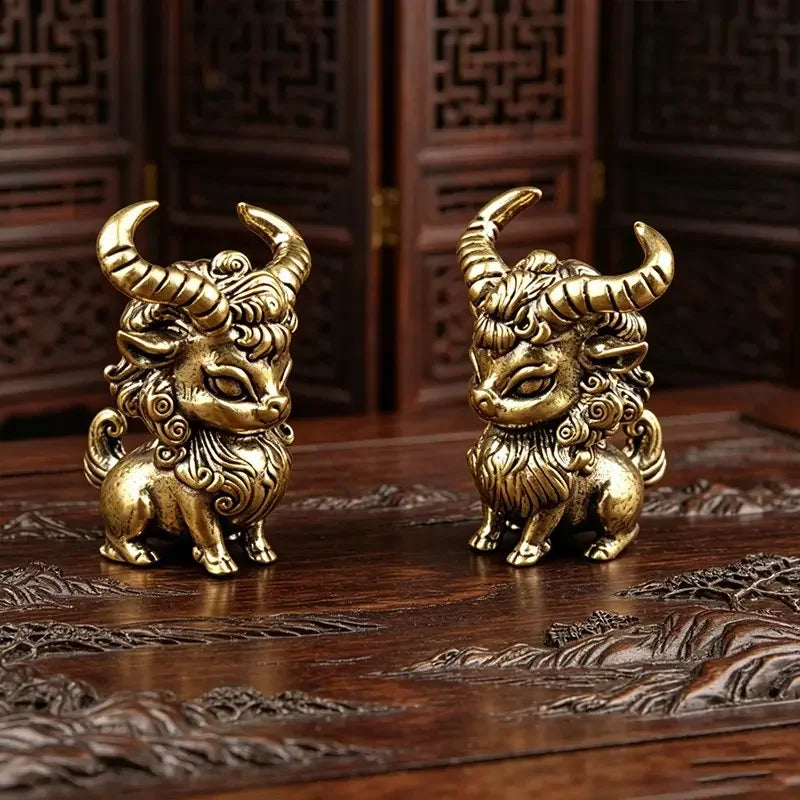 Brass Demon Metal Sculpture Goblin Home Decor Ornament Figure
