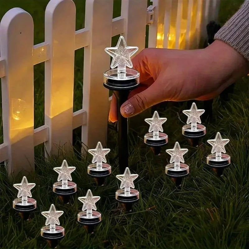 Solar Star String Lights for Gardens, Paths, Camping and Events
