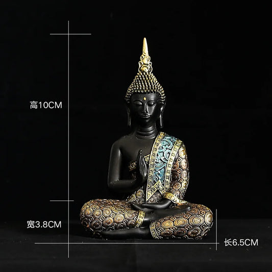 Handmade Buddha Statue Resin Sculpture for Meditation and Home Decor