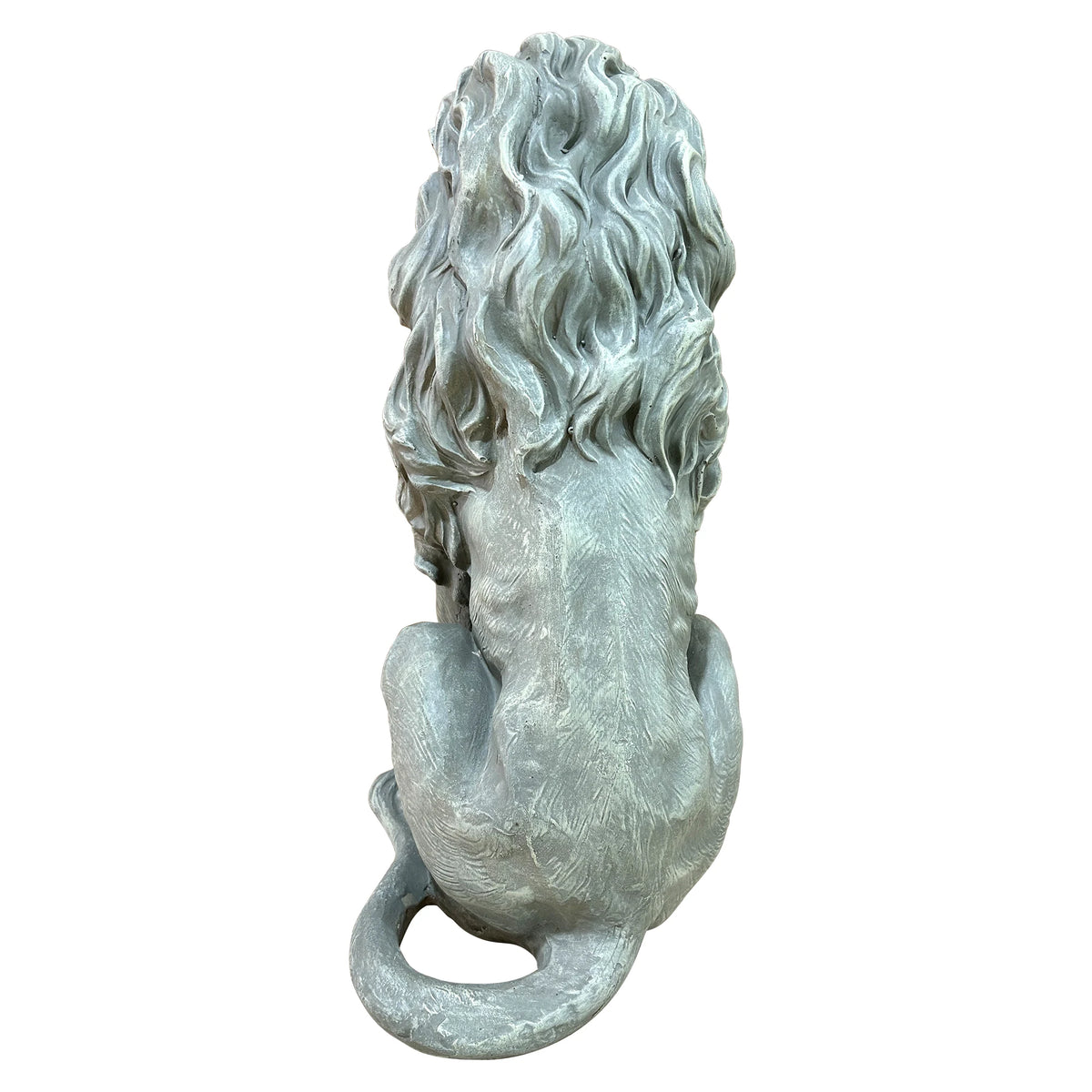 Outdoor Sitting Lion Statue Weatherproof Magnesium Oxide Garden Ornament