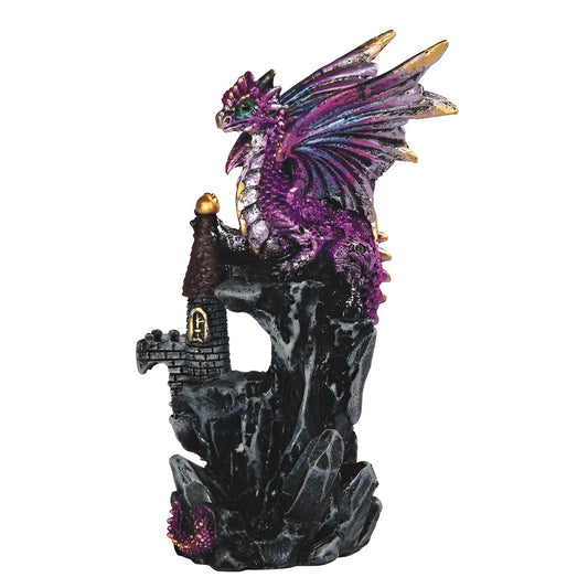 StealStreet Dragon On Castle Resin Figurine Home Decor