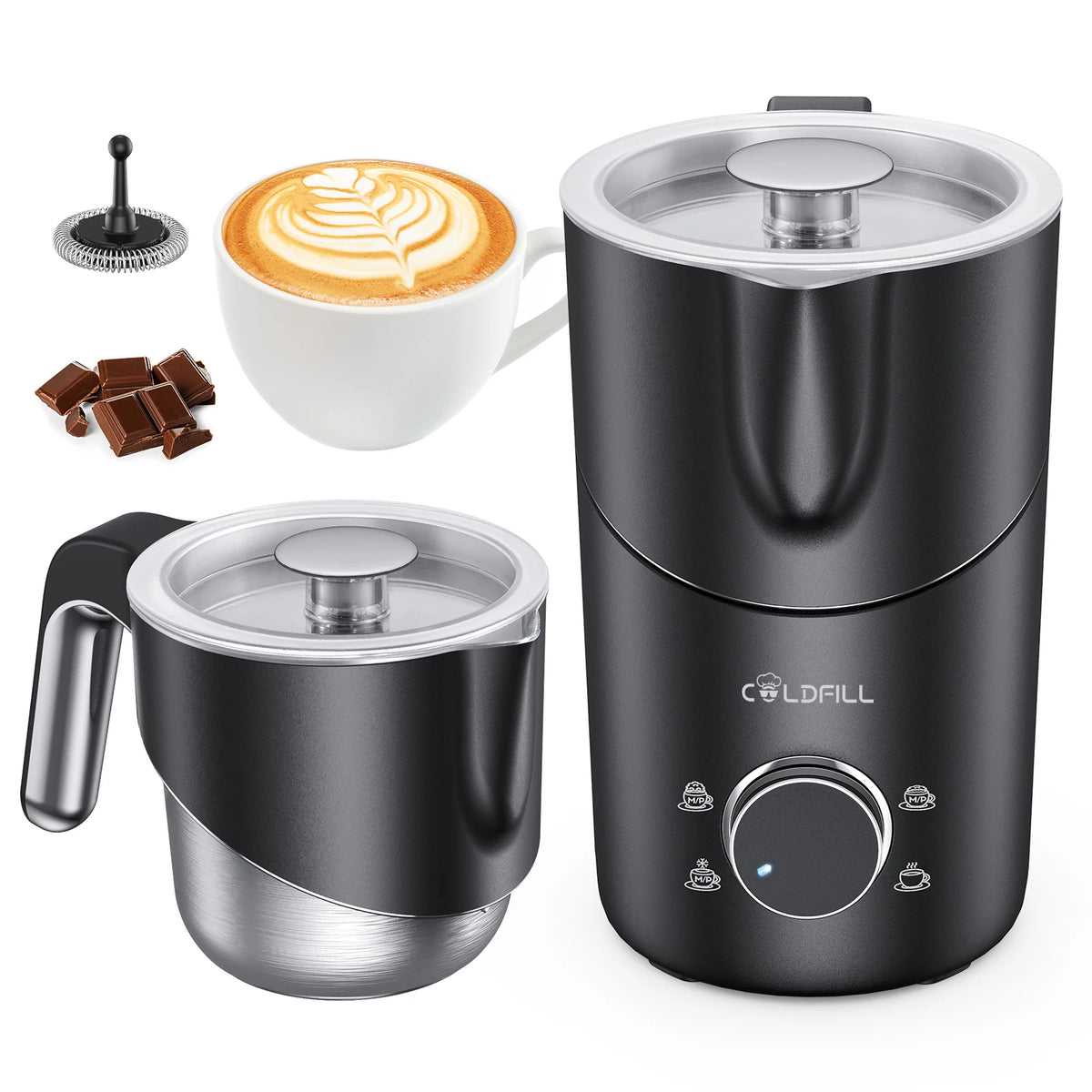 UHOST Electric Milk Frother And Steamer Coffee Maker
