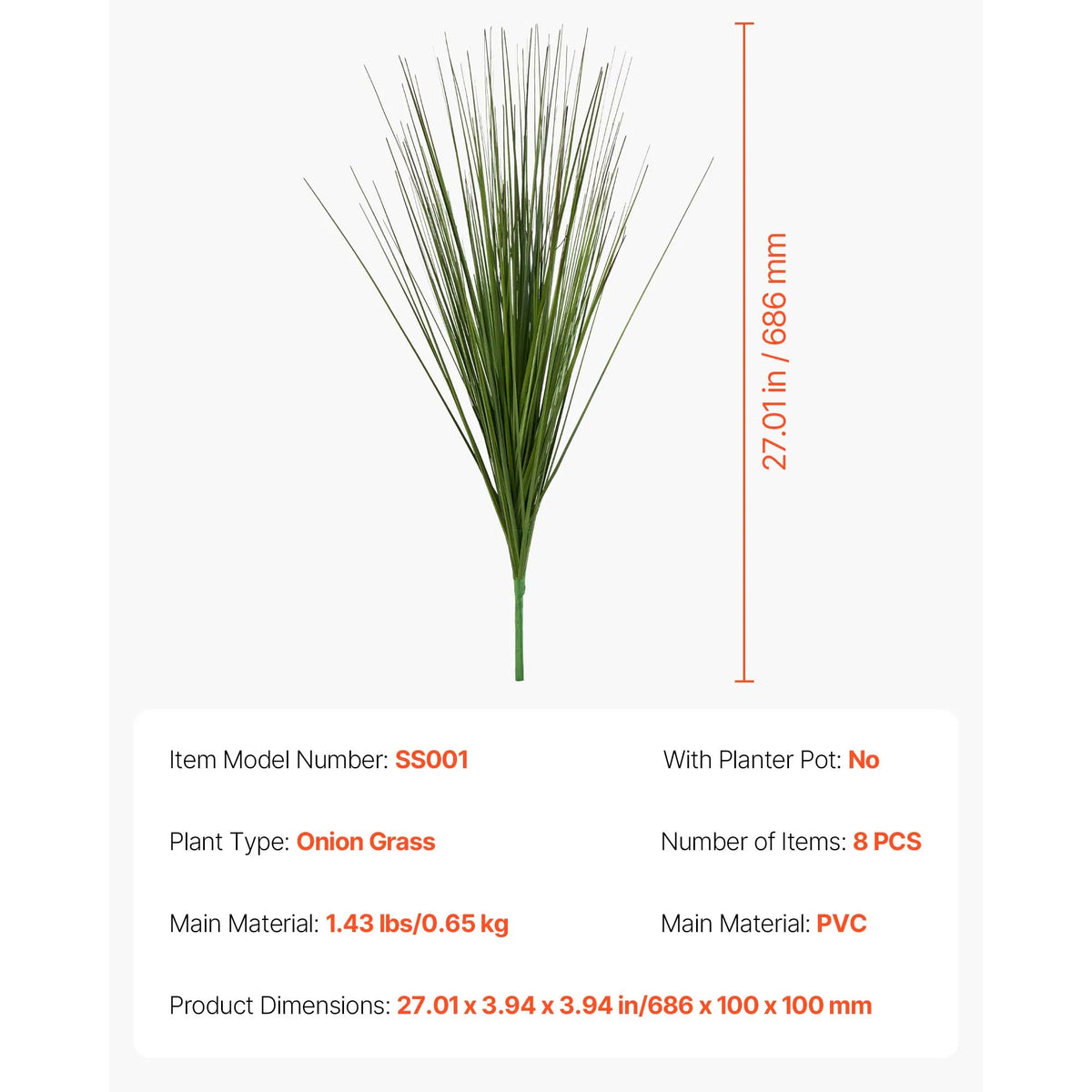 SucceBuy Artificial Onion Grass Indoor Home Decoration Faux Greenery Plants