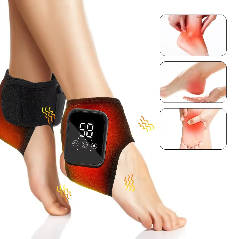 Heating Electric Ankle And Foot Massager With Vibration Therapy