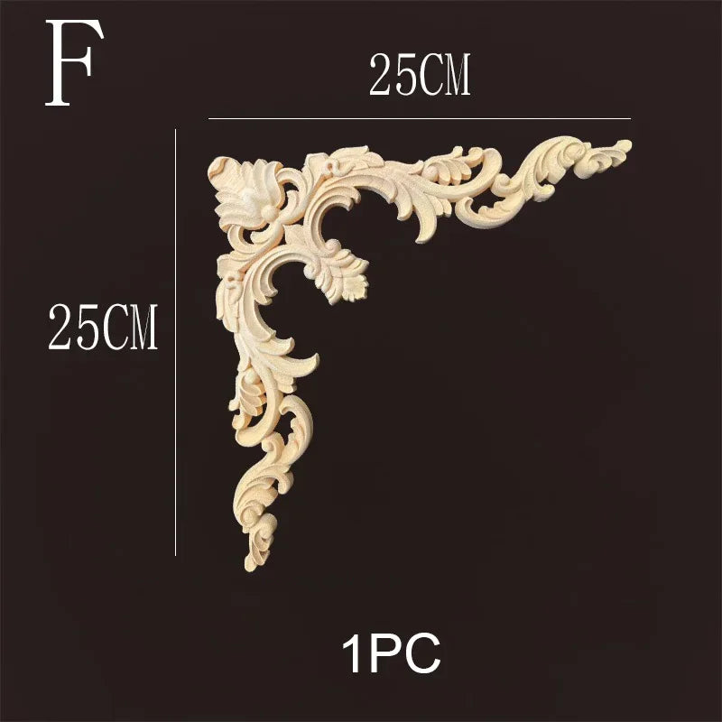 MaYupeT Wooden Corner Onlay Appliques for Furniture and Wall Decor