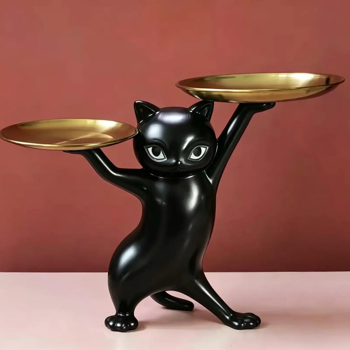 Cartoon Cat Key Holder Alloy Desk Ornament Home Decor Figurine