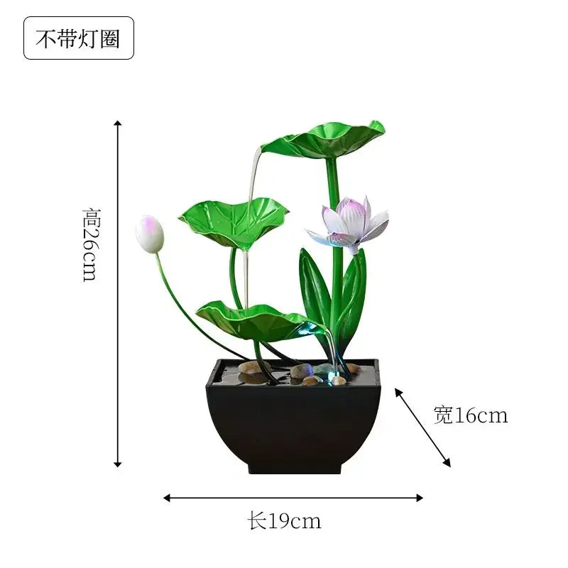 USB Powered Desktop Circulating Water Wealth Ornament for Home Decor