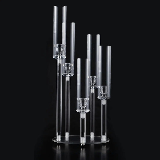 Vincigant 5 Arm Acrylic Candelabra Centerpiece For Wedding Decor