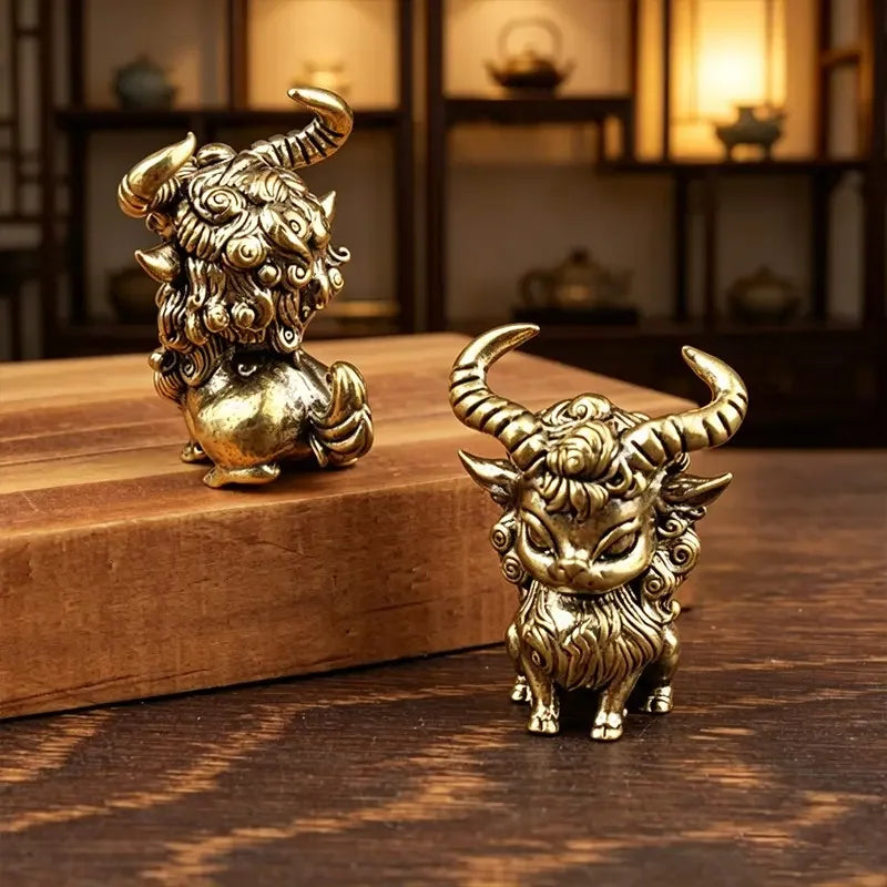 Brass Demon Metal Sculpture Goblin Home Decor Ornament Figure