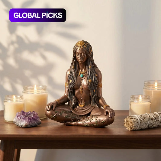 Earth Mother Resin Statue Desktop Home Decor Figurine Ornament
