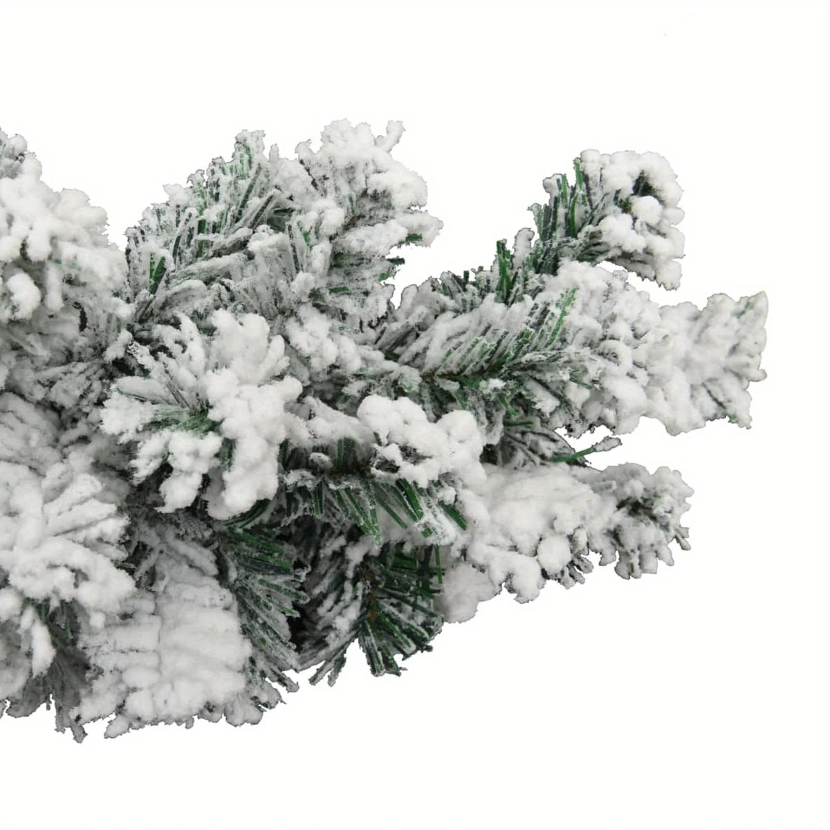 Blusea Flocked Christmas Garland For Holiday Party Decoration