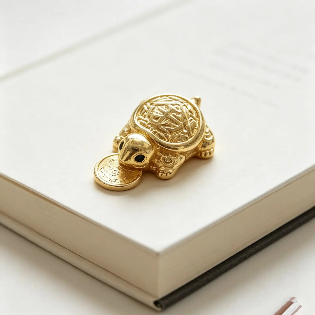 Alloy Wealth Tortoise Figurine For Home Feng Shui And Decor