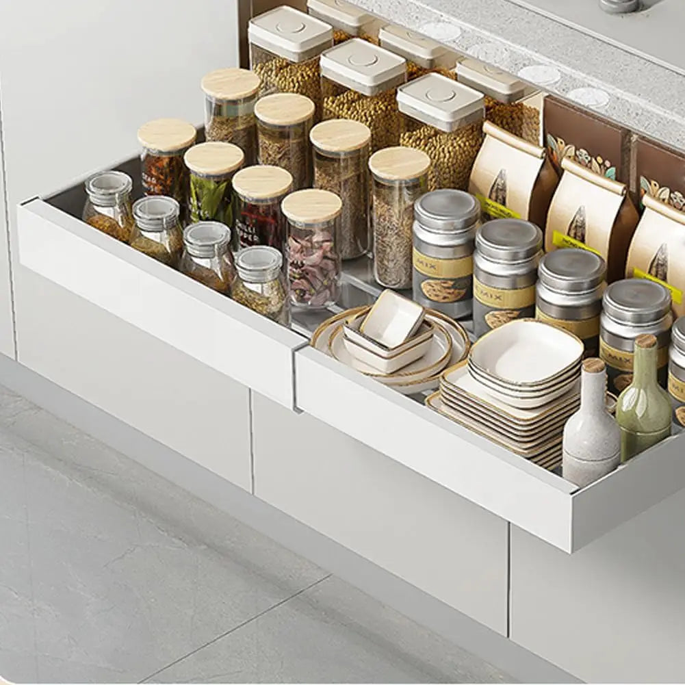 Garvee Adjustable Pull Out Cabinet Organizer With Slide Out Drawer