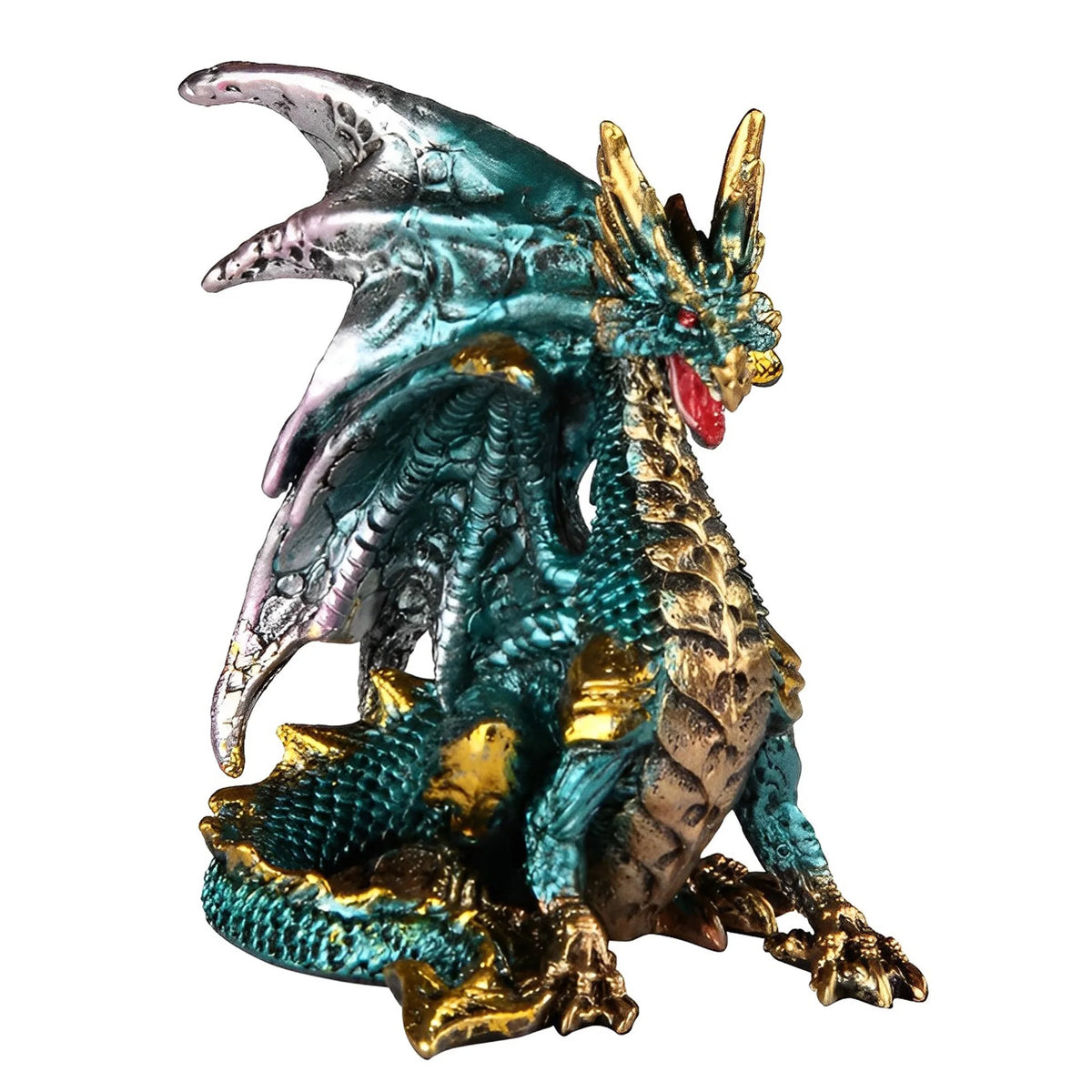 Stealstreet Fantasy Dragon Figurine With Decorative Geode Base