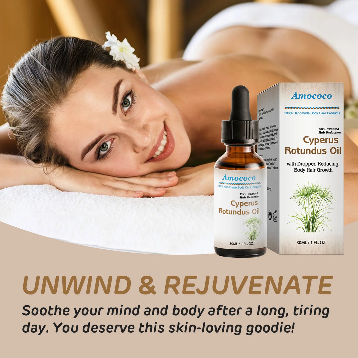 Amococo Cyperus Rotundus Oil Moisturizing Face And Body Serum