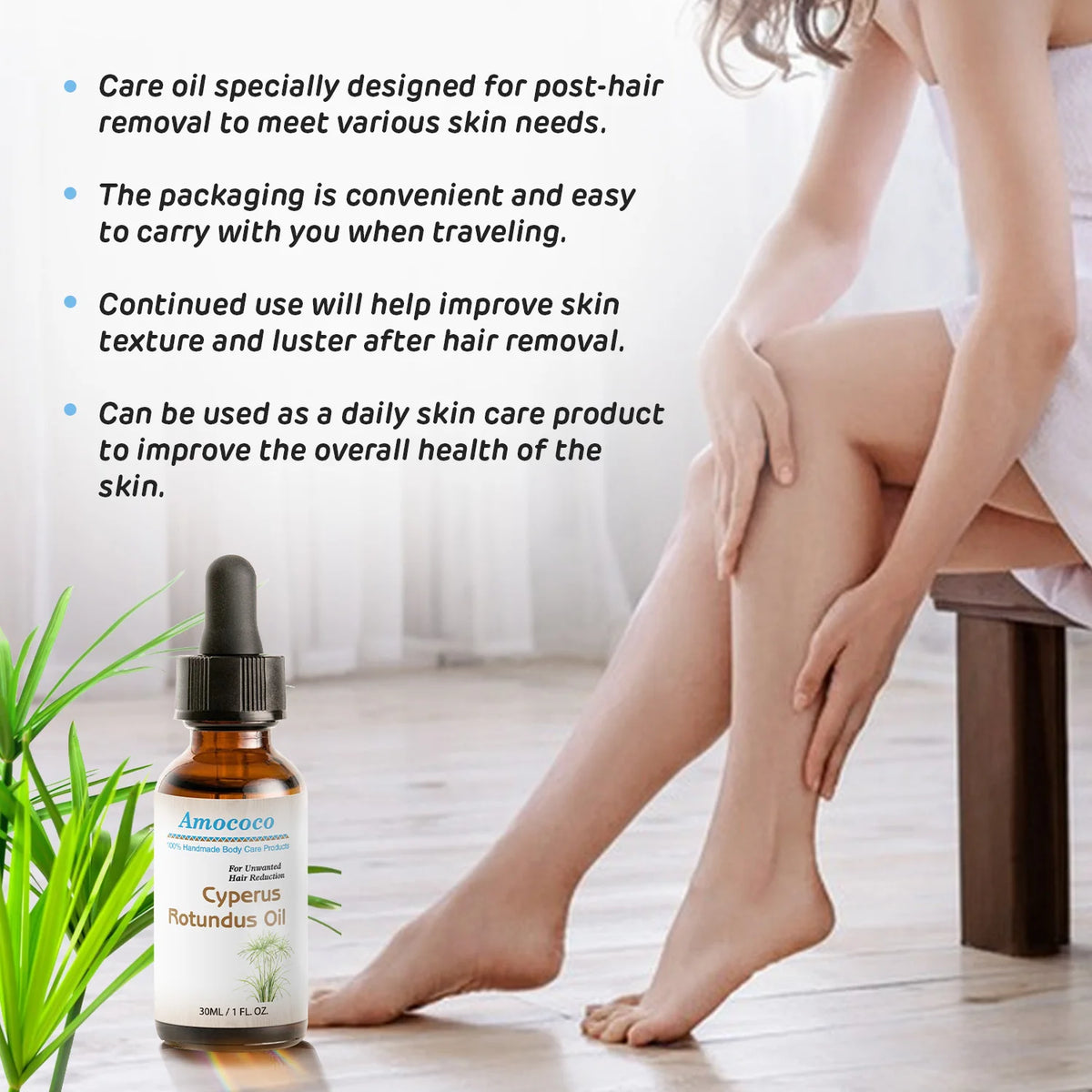 Amococo Cyperus Rotundus Oil Moisturizing Face And Body Serum