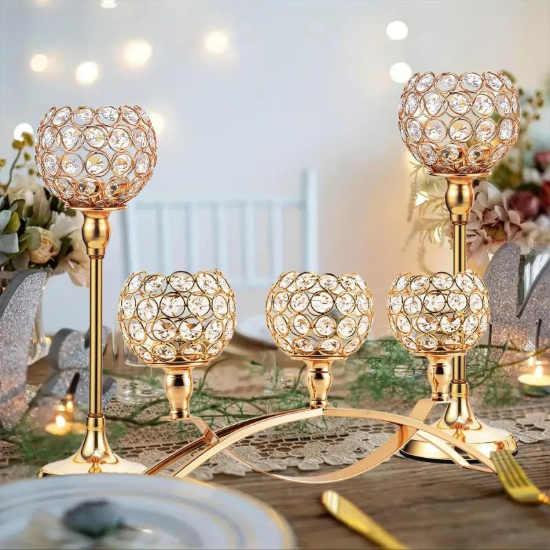 Vincigant Handmade 3-Arm Metal Candelabra Wedding Table Centerpiece Decor