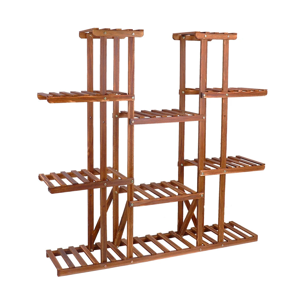 Wisfor Wooden Multi Tier Plant Stand Indoor Outdoor Rack