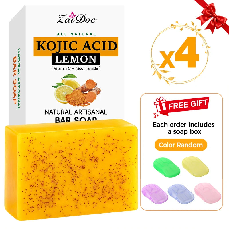 Zaidoc Kojic Acid Lemon Turmeric Soap Brightening Cleanser