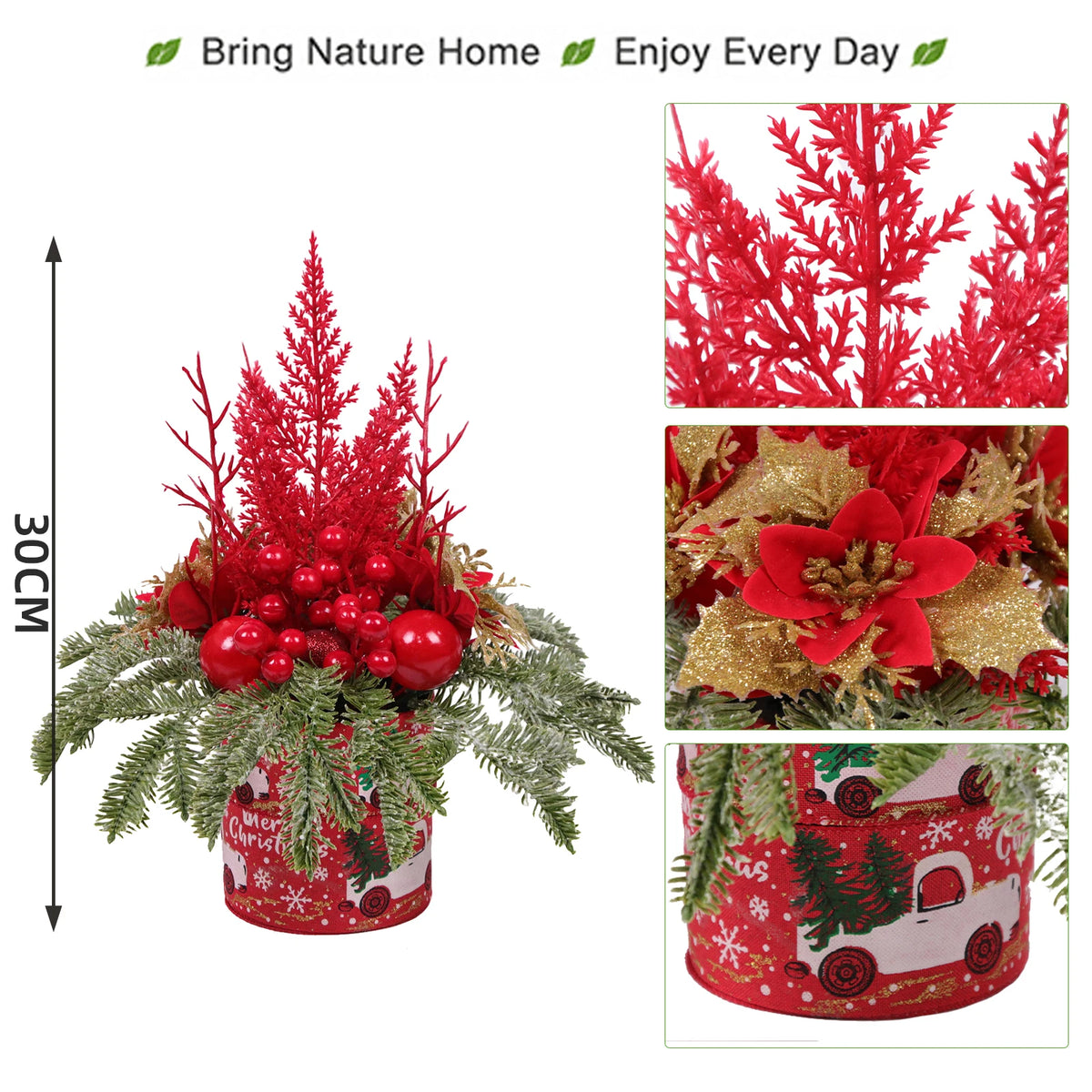 Decorated Mini Christmas Trees for Festive Tabletop Home Decor