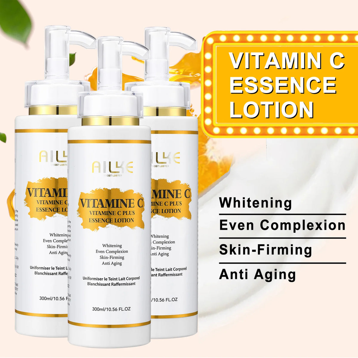 AILKE Vitamin C Set For Brightening And Even Tone Skincare Trio