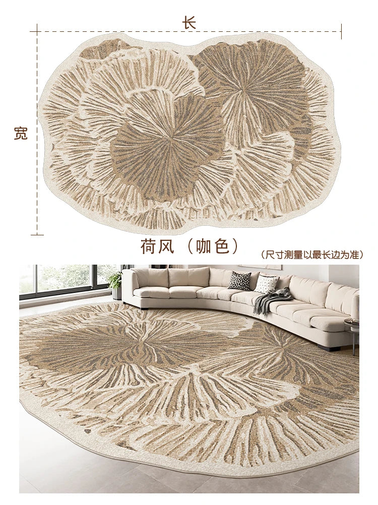 French Style Plush Stripe Carpet for Bedroom and Living Room Decor