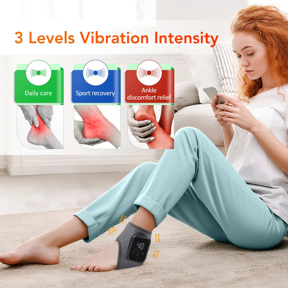 Heating Electric Ankle And Foot Massager With Vibration Therapy