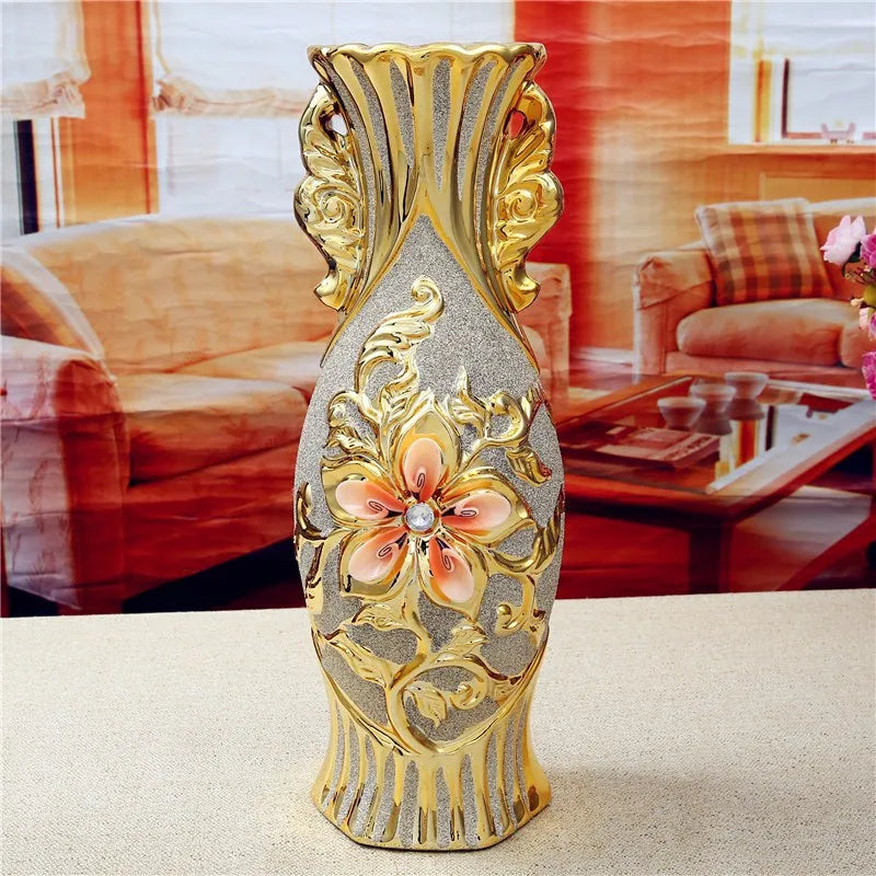 Luxury European Ceramic Decorative Vase for Elegant Home Decor