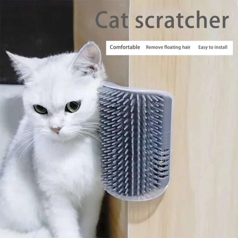 Cat Grooming Massage Comb With Corner Scratching Brush And Catnip