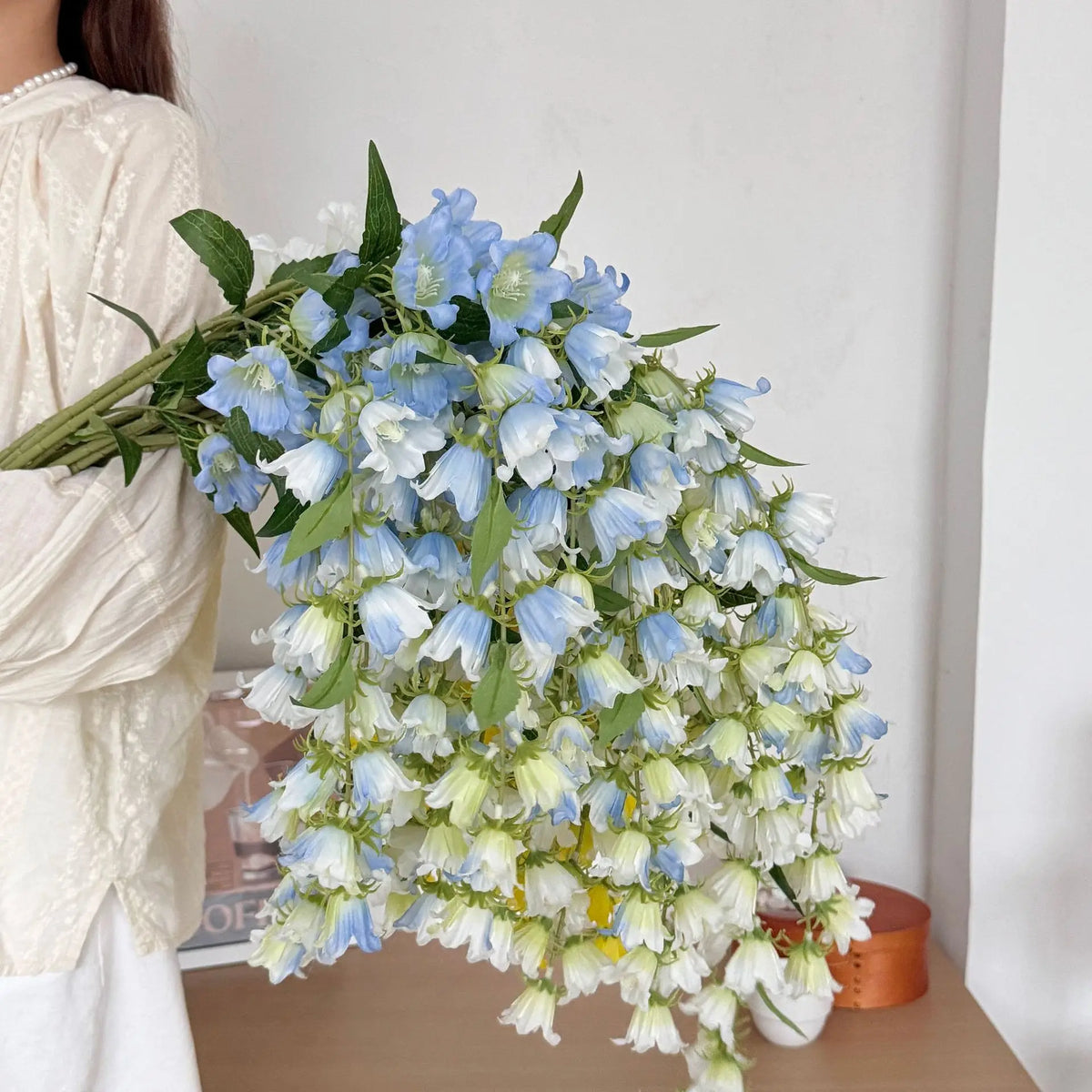 Lifelike Lily Of The Valley Silk Flower Bridal Wedding Bouquet